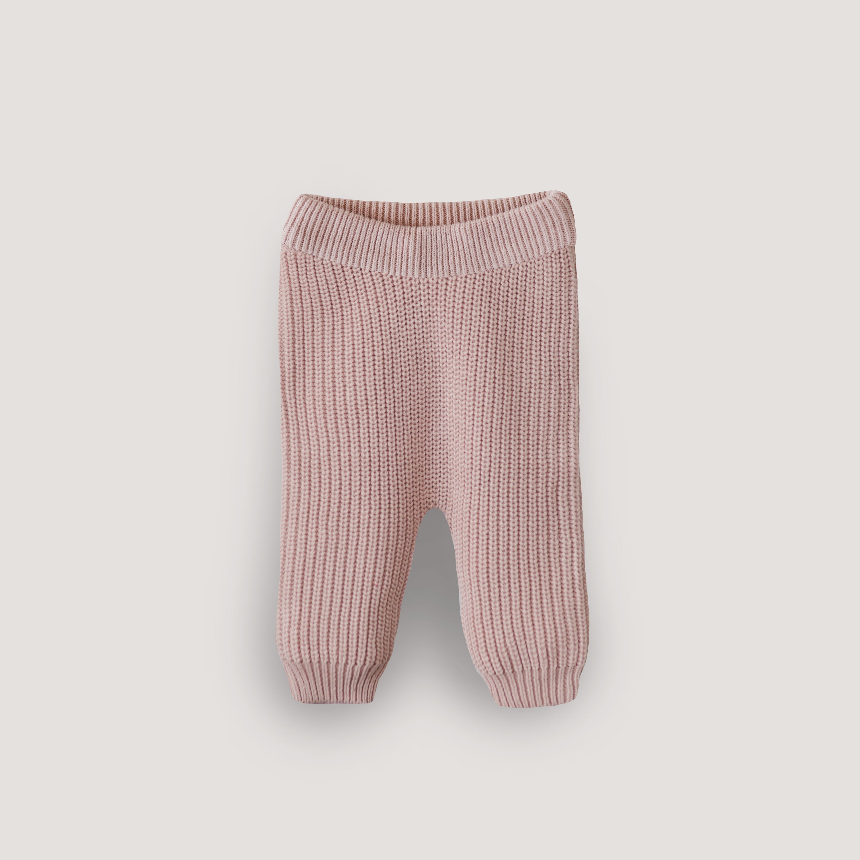 Chunky Knit Pants Baby Clothes Mushie Blush 0-3 Months