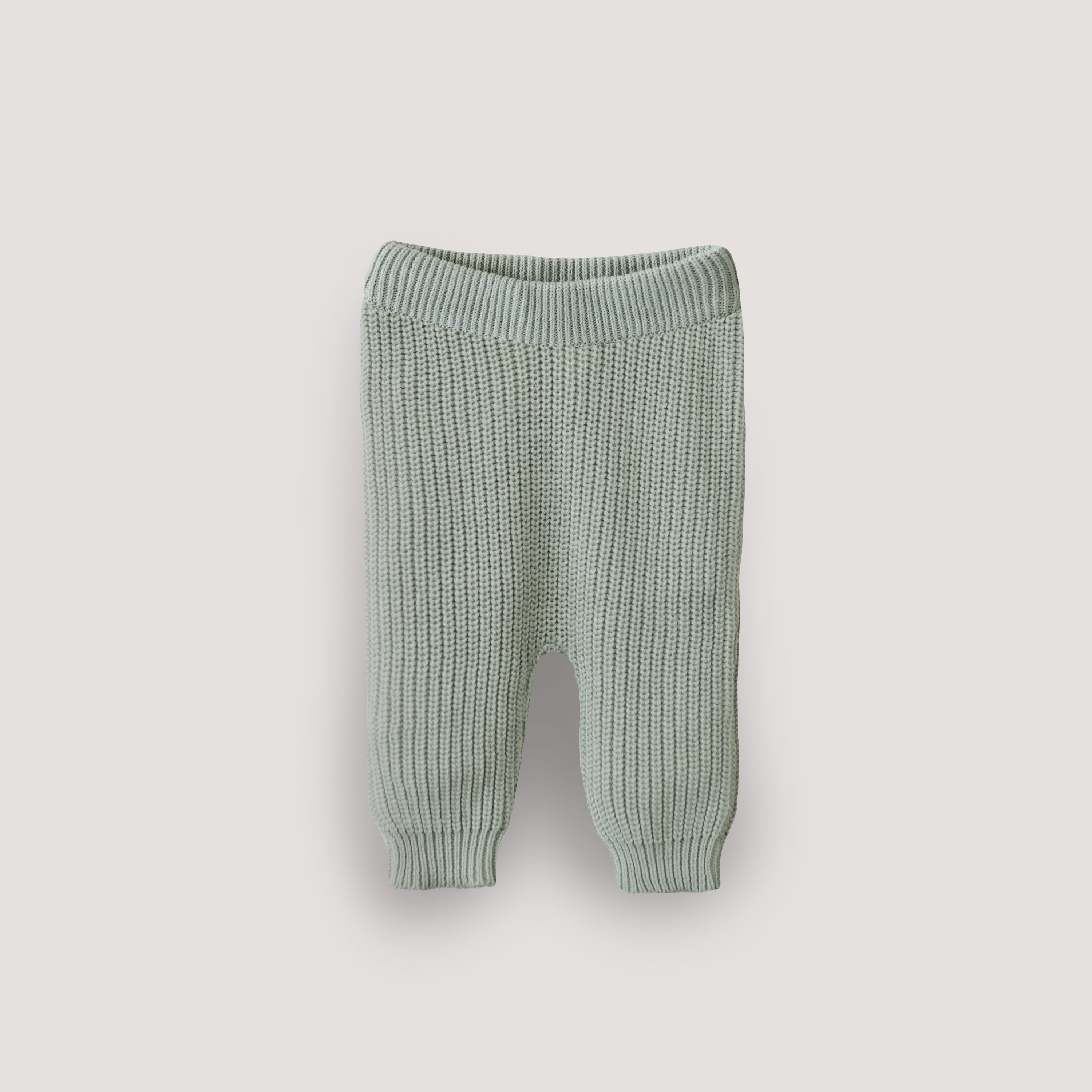 Chunky Knit Pants Baby Clothes Mushie Light Mint 0-3 Months