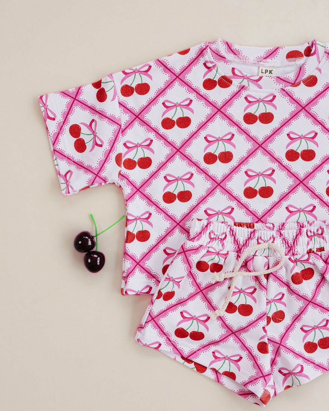 Shorts Set | Cherry Bow