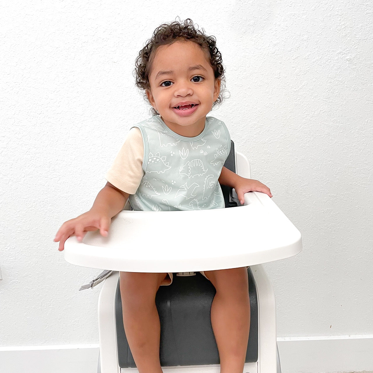 Dino Friends - Sage Bapron SALE **PRESCHOOL SIZE ONLY**