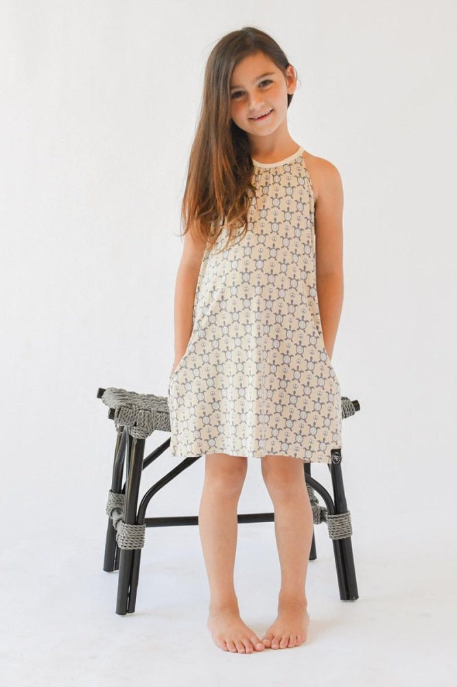 Pillowcase Pocket Dress - Peaceful Turtle