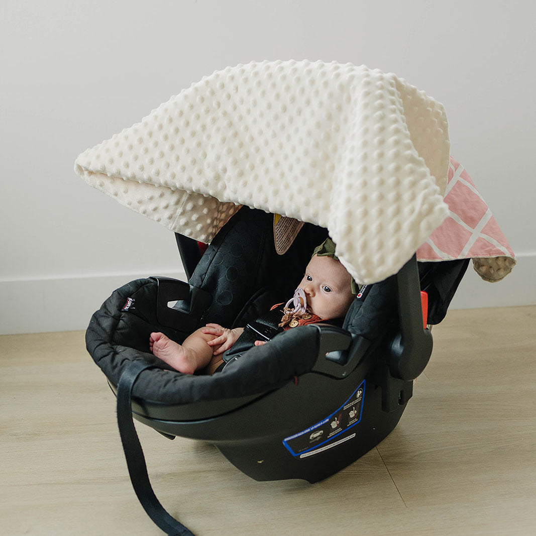 Minky Car Seat Canopy Think Pink Car Seat Cover Bebe au Lait