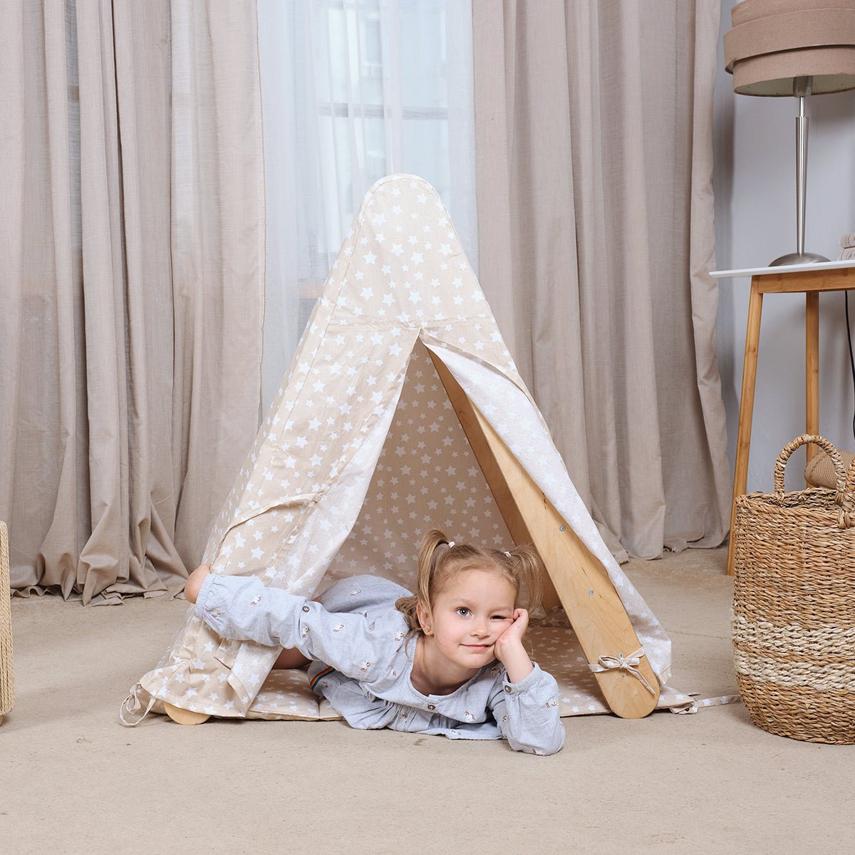 Play Tent Cover with Mat for Climbing Triangle Ladder Climbing Accessories Goodevas