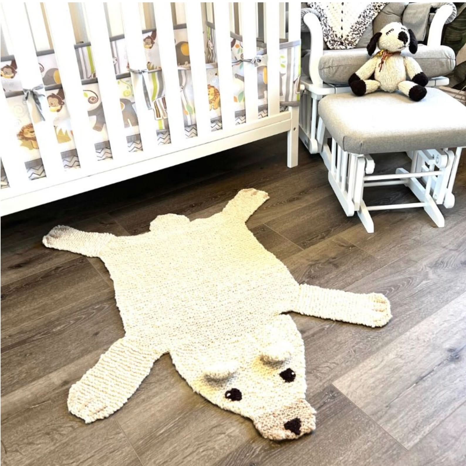 Organic Wool Play Mat + Nursery Rug | Polar Bear