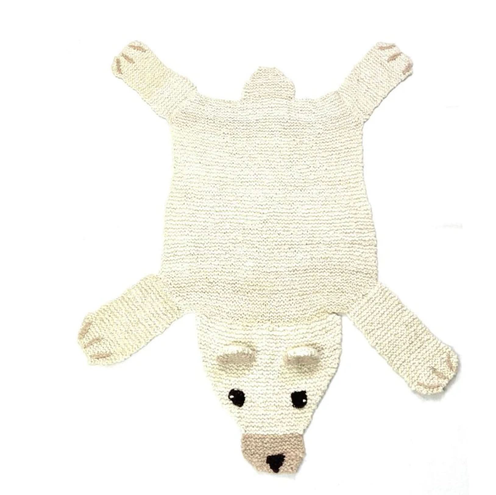 Organic Wool Play Mat + Nursery Rug | Polar Bear
