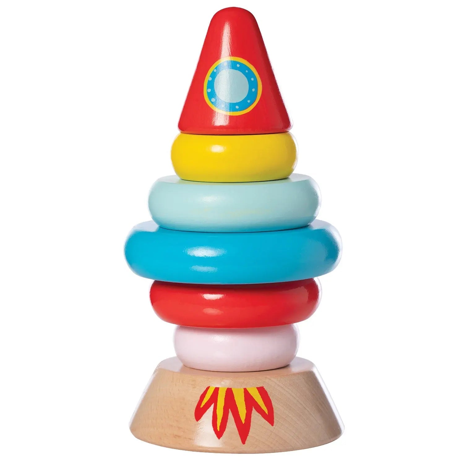 Magnetic Wood Stacker Rocket by Manhattan Toy Manhattan Toy