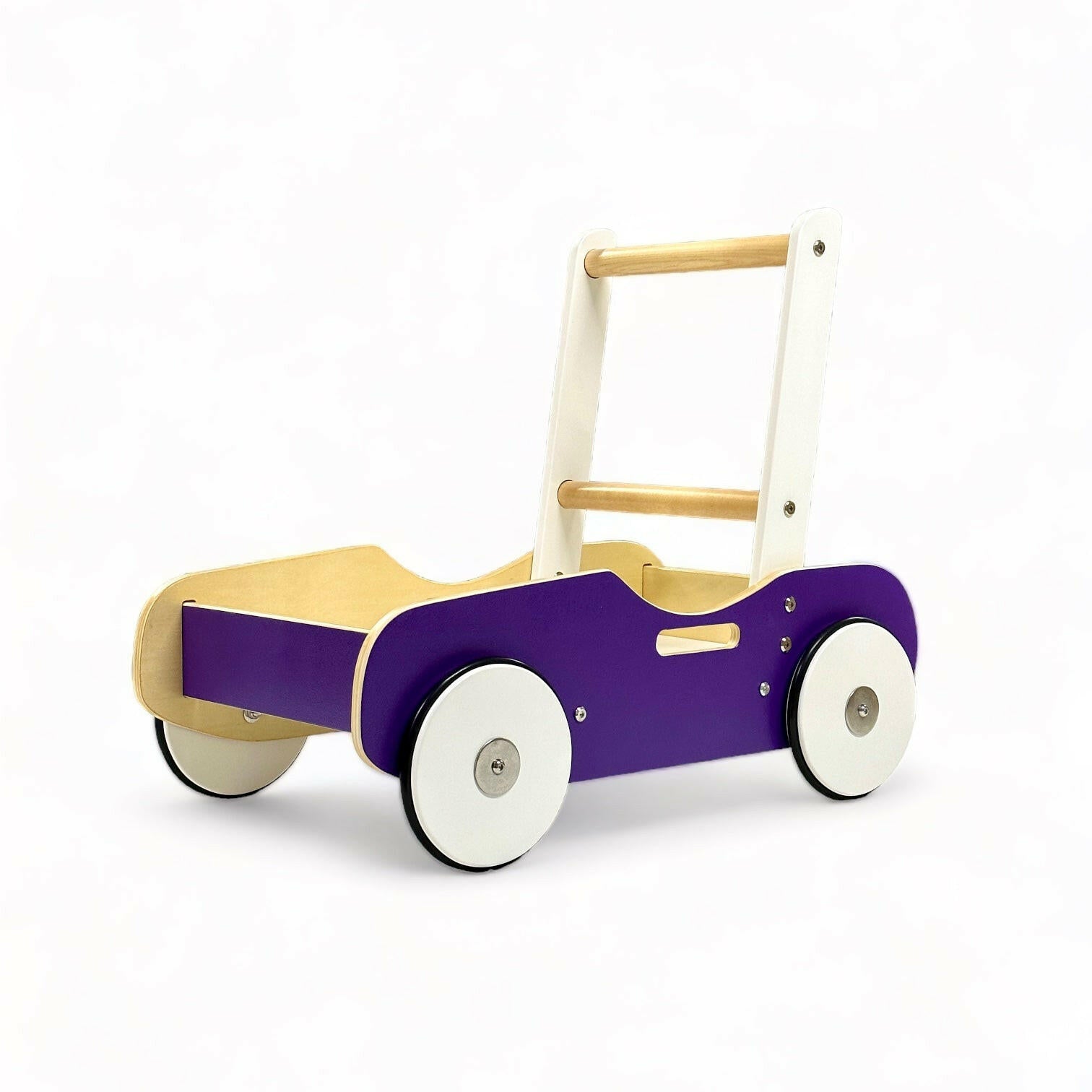 Luma Buggy: Royal Purple Handcrafted Wooden Push Cart Push Walker Luma Goods Co.