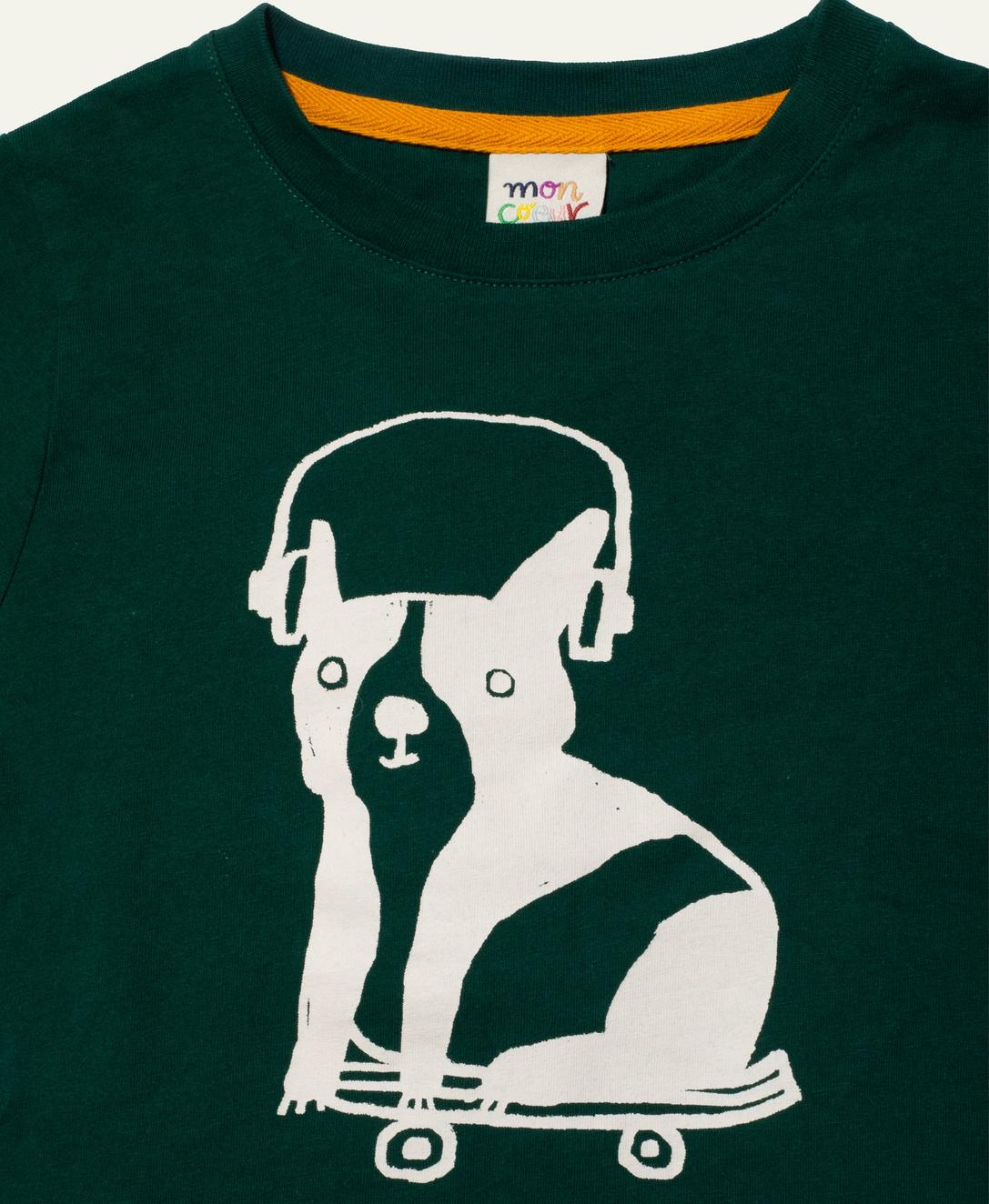 Recycled Cotton Walter Baby T-Shirt - Pine Green