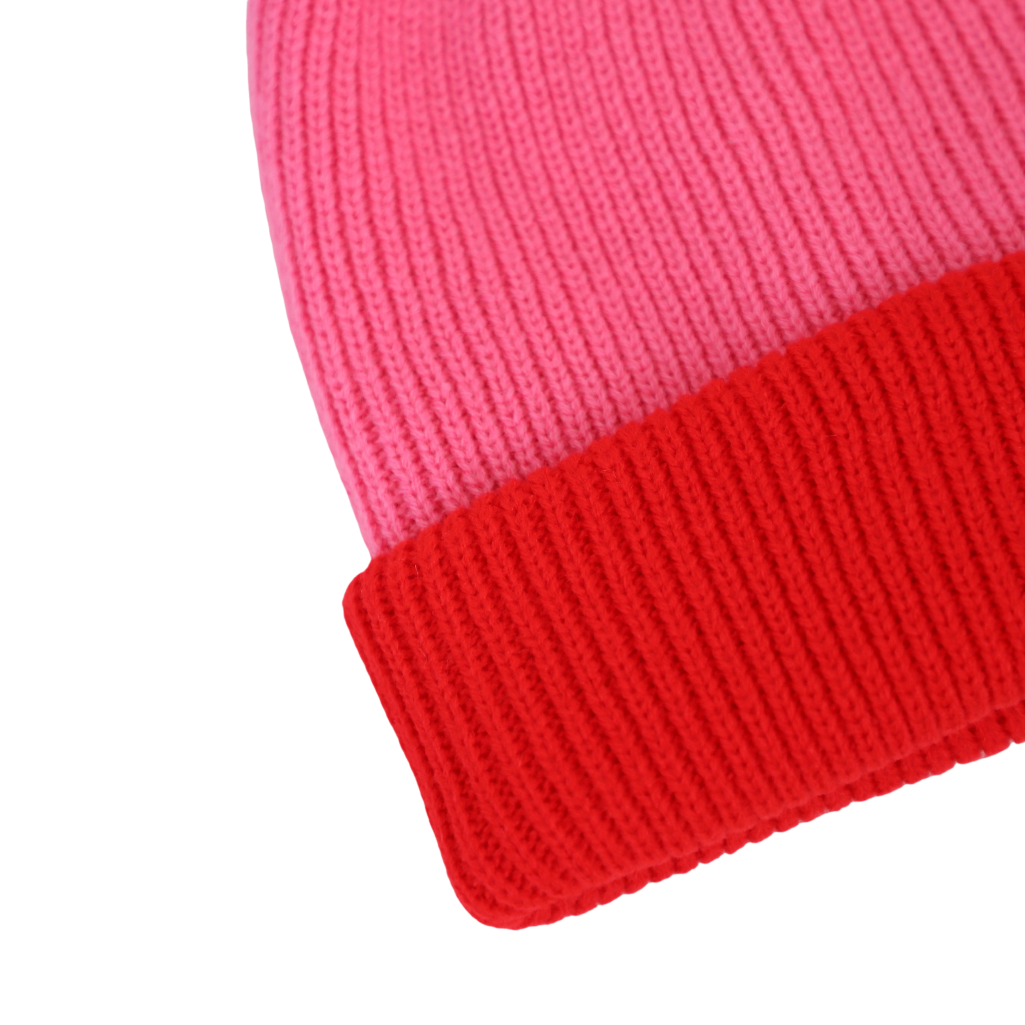 Thick Knit Beanie Red/Pink