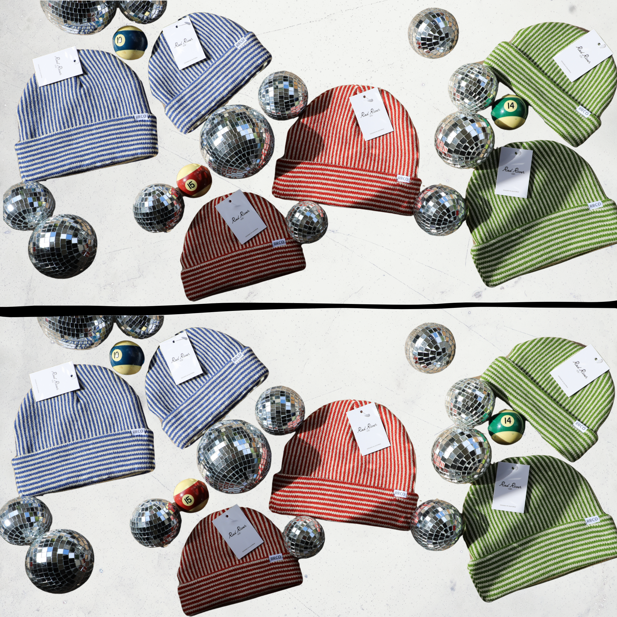 Green Striped Beanie