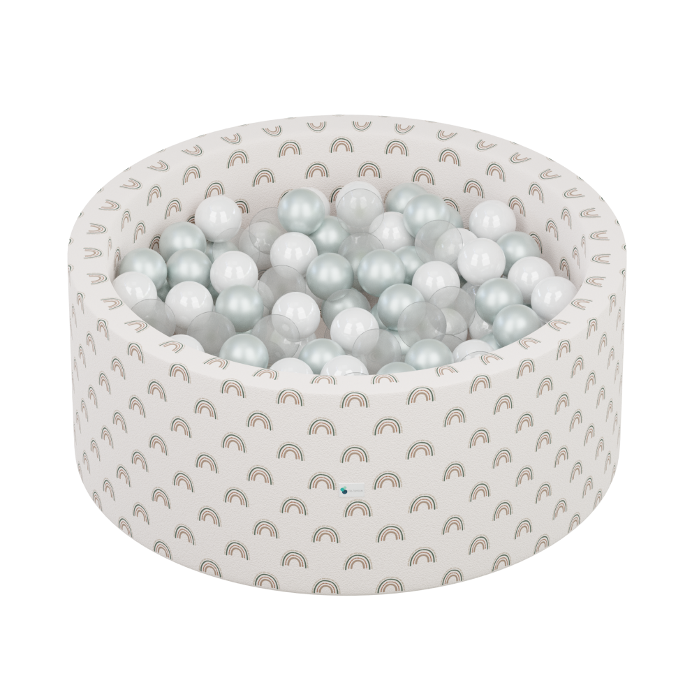 Ball Pit + 200 Pit Balls Little Big Playroom Boho Rainbow - Porcelain, Water, Pearl Balls
