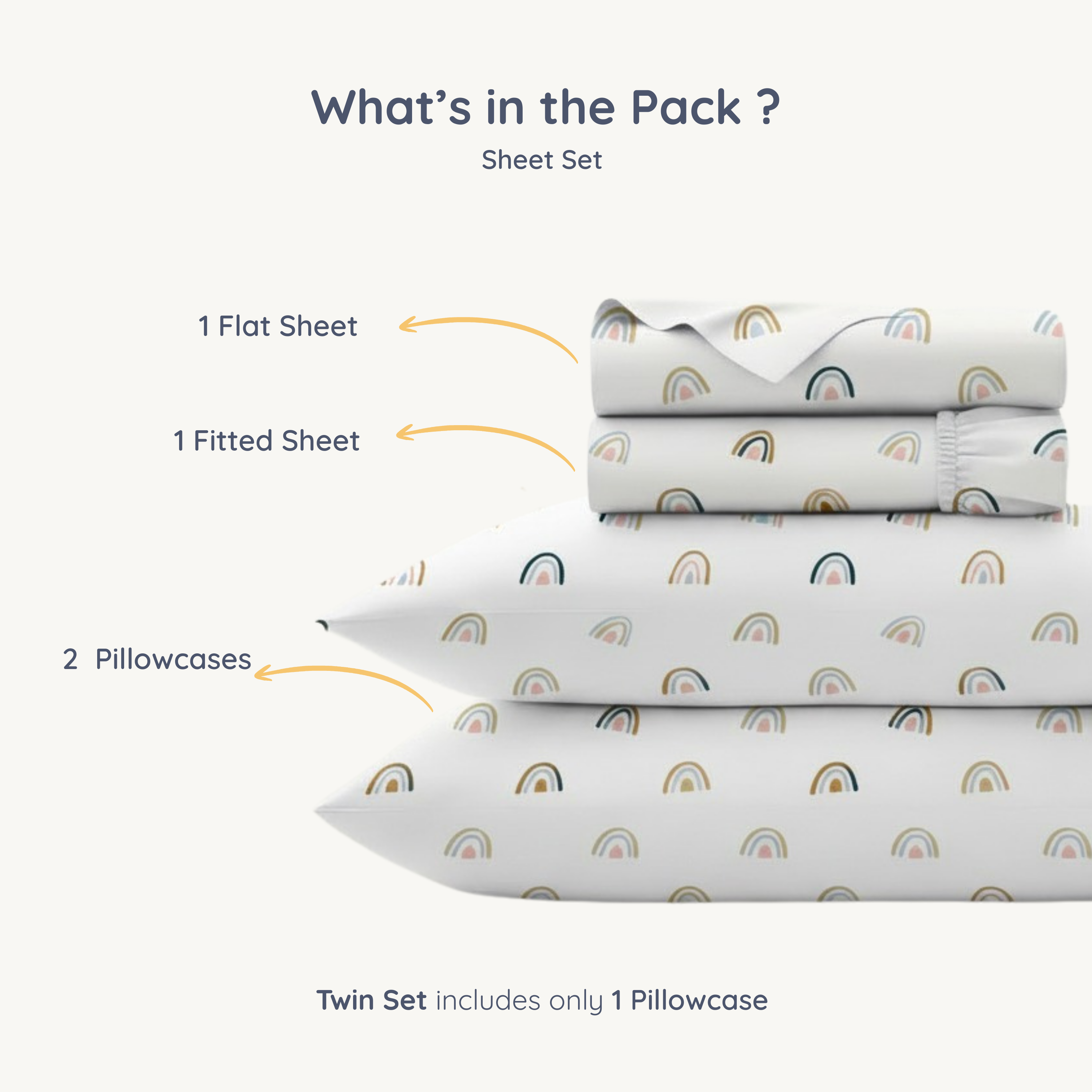 Organic Cotton Sheet Set - Rainbow