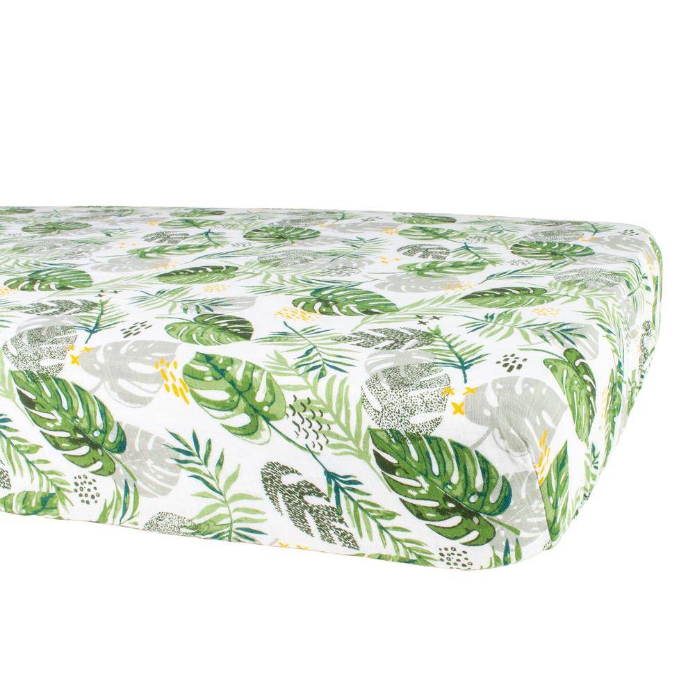 Rainforest Classic Muslin Crib Sheet Crib Sheet Bebe au Lait