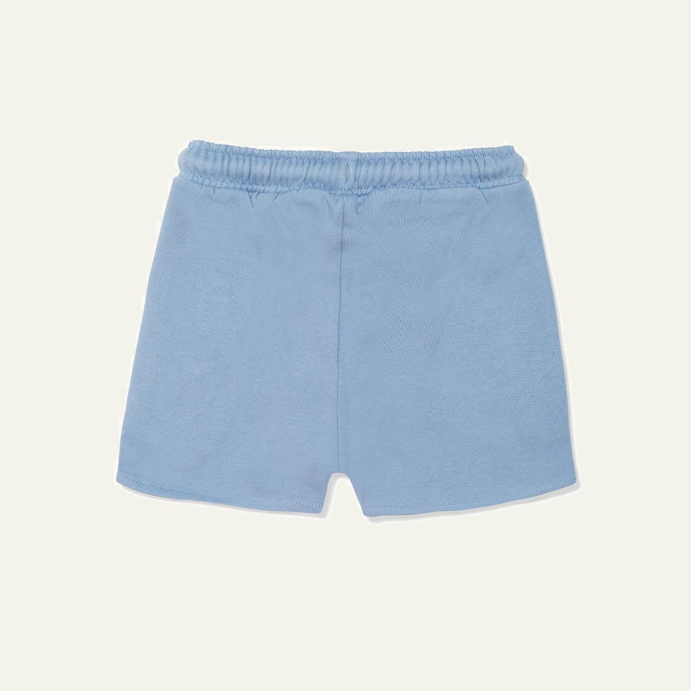 Recycled Cotton Della Blue Cropped Girl Shorts - Della Blue - FINAL SALE
