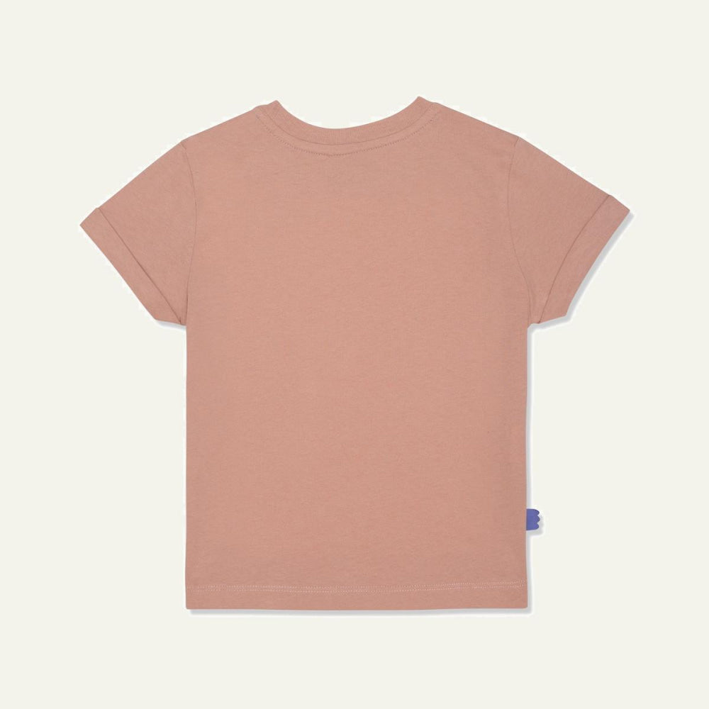 Recycled Cotton Ten Bottle Kid T-shirt - Misty Rose/della Blue - FINAL SALE