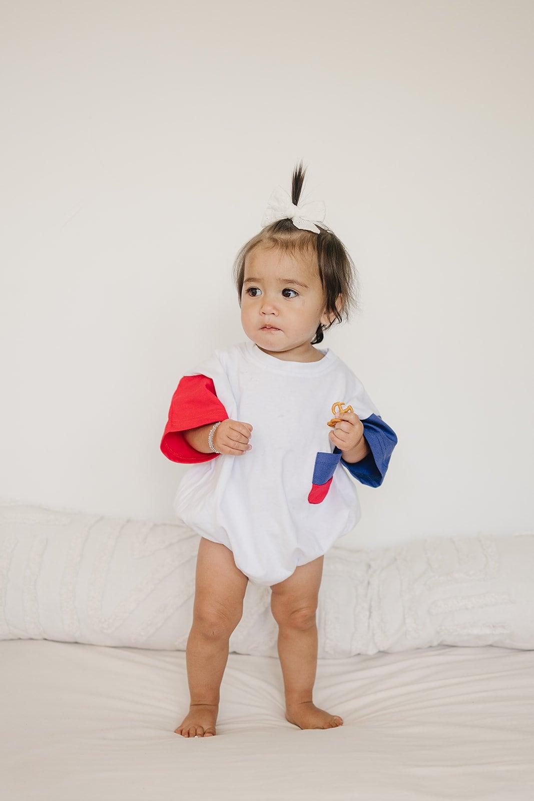 Red, White & Blue Colorblock T-Shirt Romper