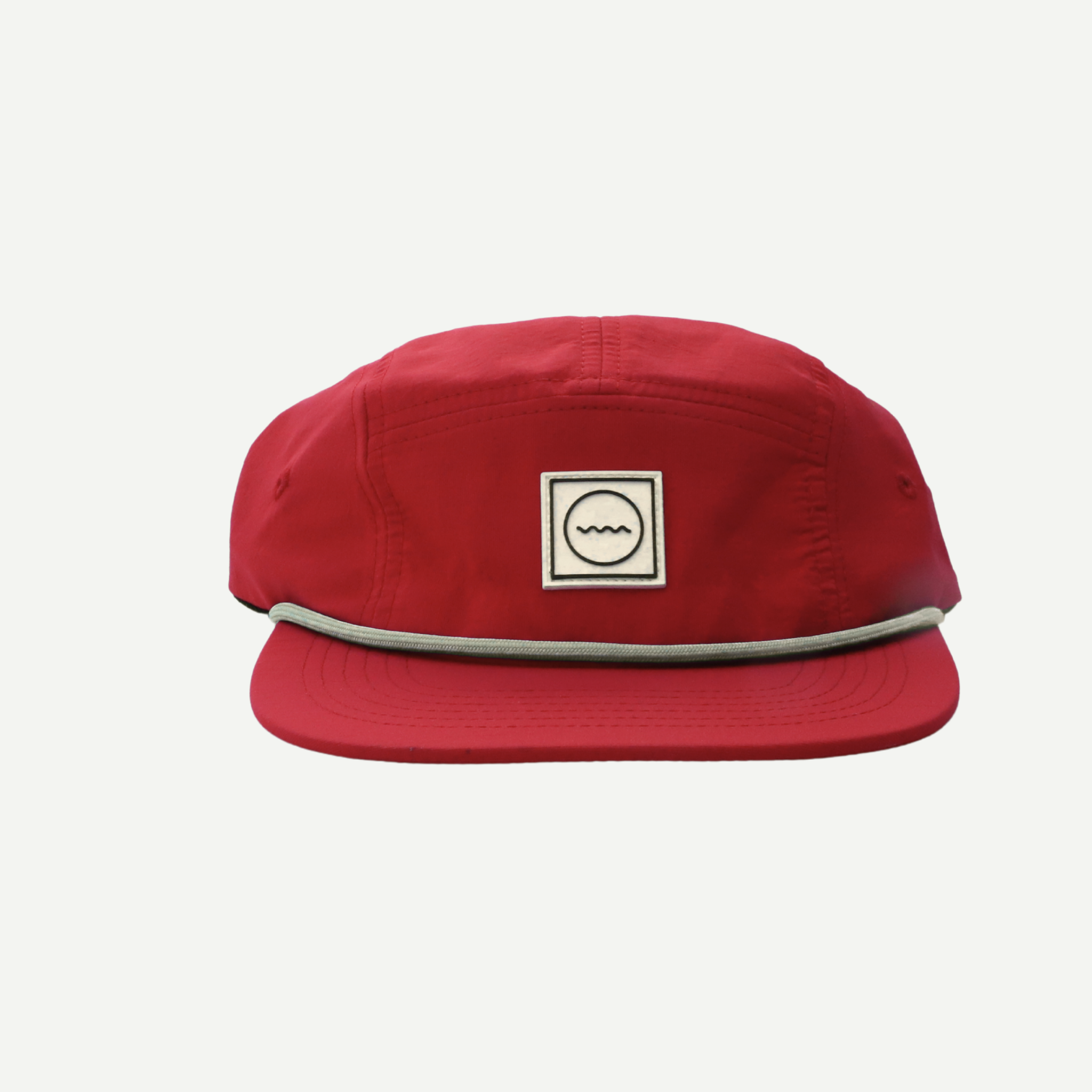 Nylon Five-Panel Hat in Red