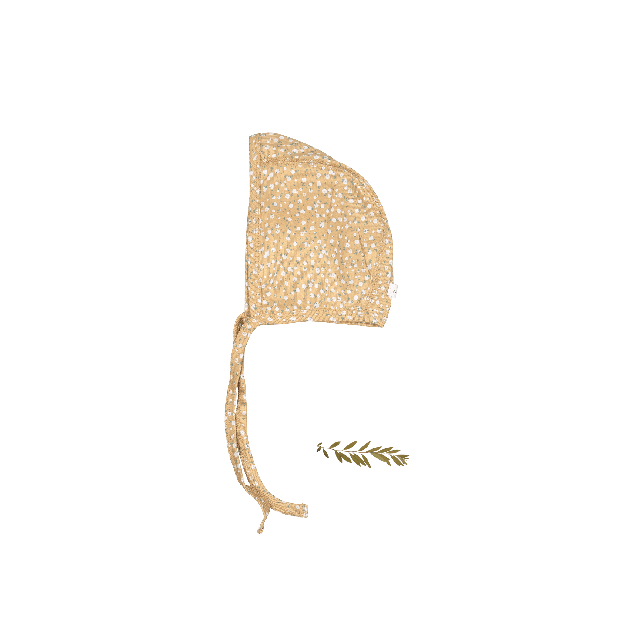 The Printed Bonnet - Tan Bud Bonnet Lovely Littles