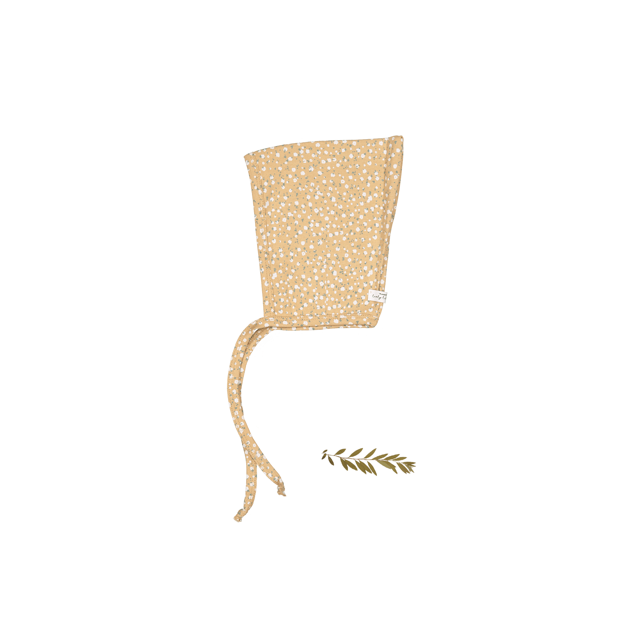 The Printed Pixie Bonnet - Tan Bud Pixie Bonnet Lovely Littles