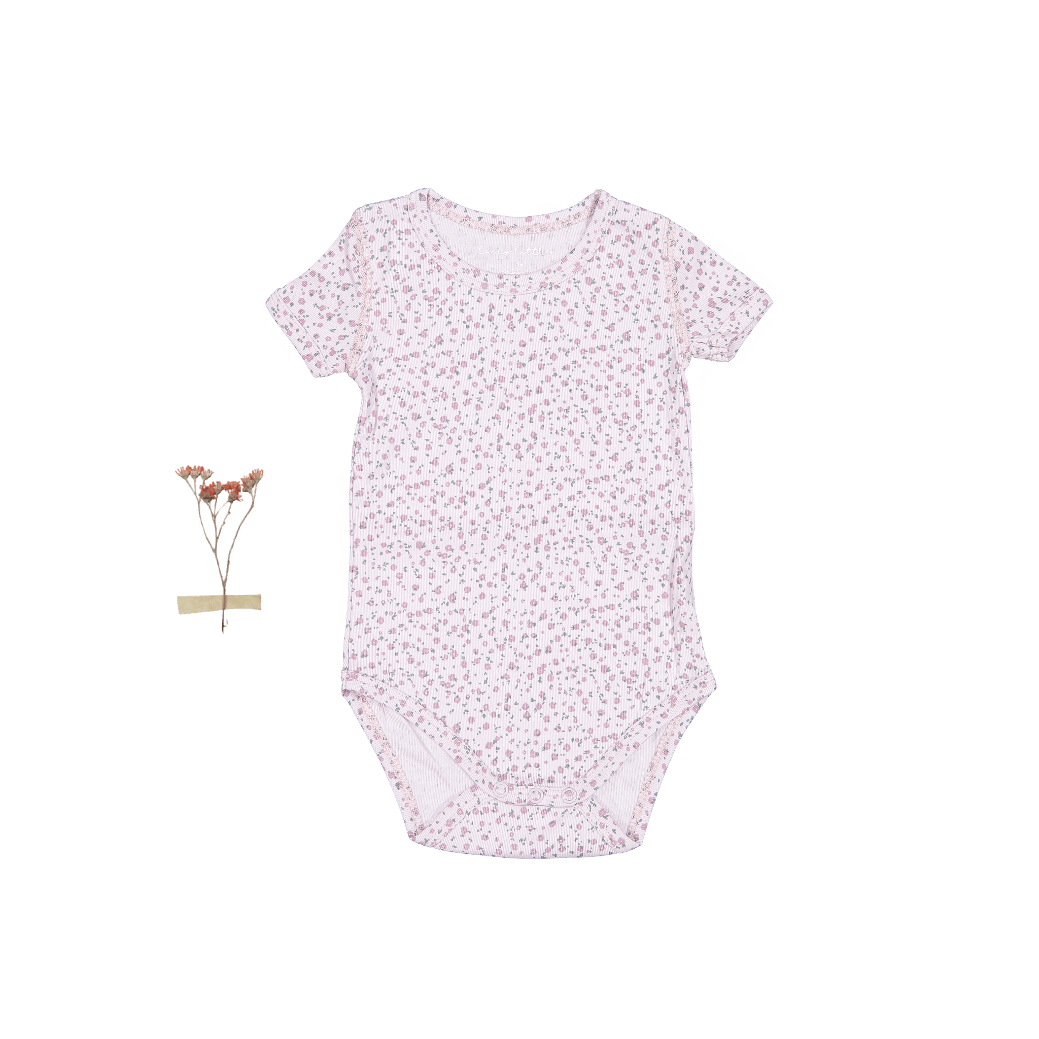 The Printed Short Sleeve Onesie - Lilac Bud Short Sleeve Onesie Lovely Littles