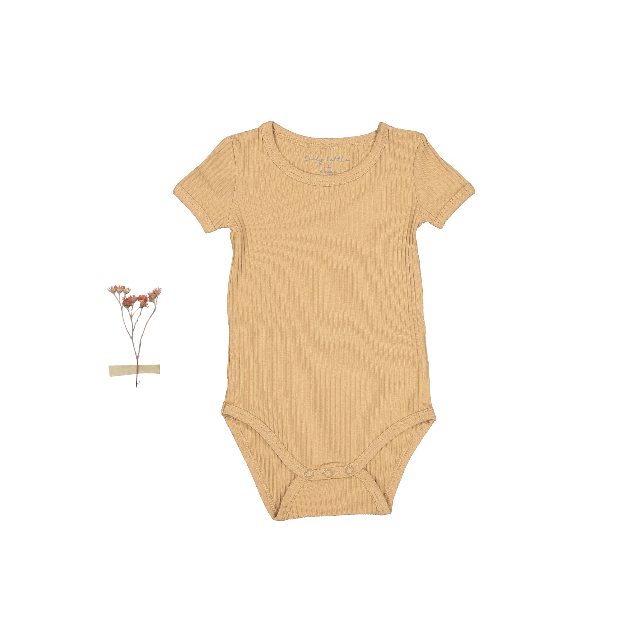 The Short Sleeve Onesie - Tan Short Sleeve Onesie Lovely Littles