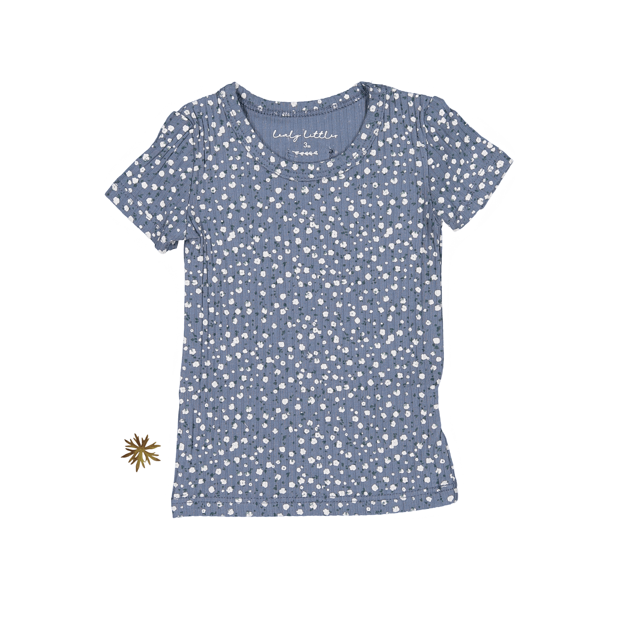 The Printed Short Sleeve Tee - Midnight Bud Short Sleeve Tee Lovely Littles