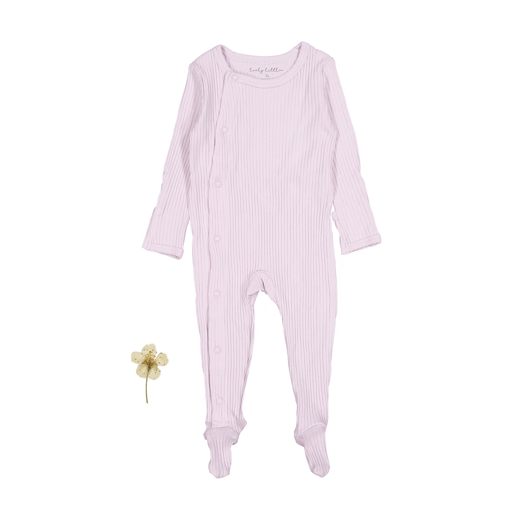 The Snap Romper - Lilac Front Snap Romper Lovely Littles