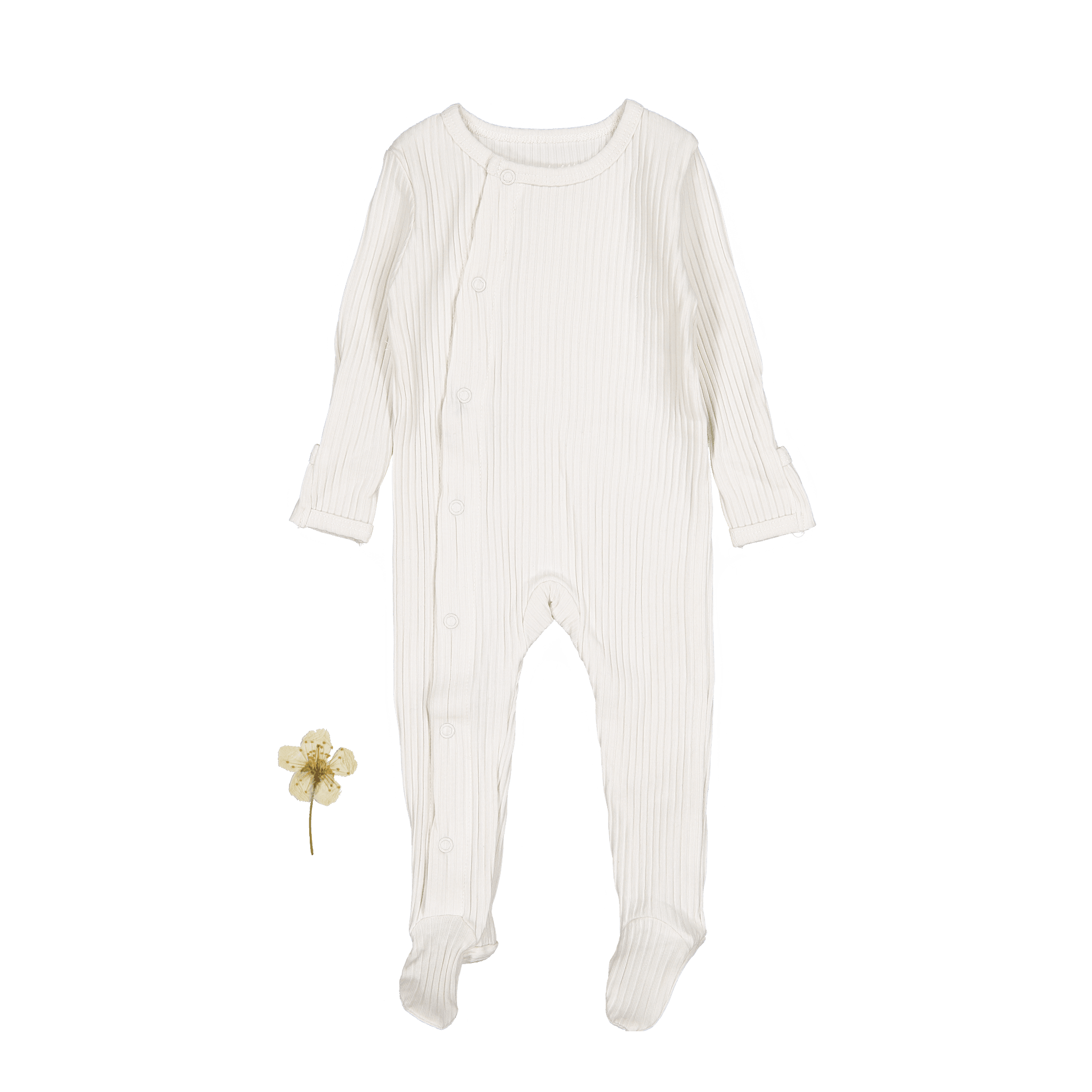 The Snap Romper - Pearl Front Snap Romper Lovely Littles