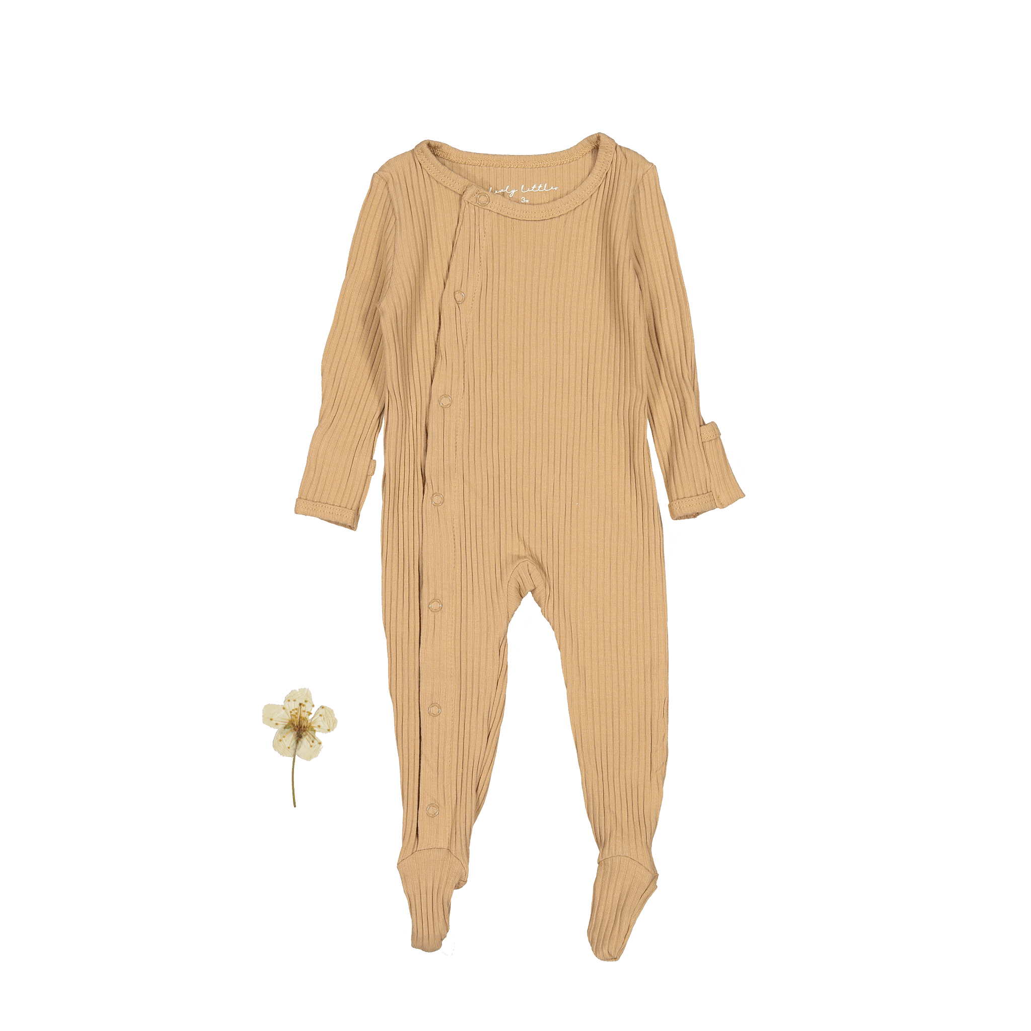 The Snap Romper - Tan Front Snap Romper Lovely Littles