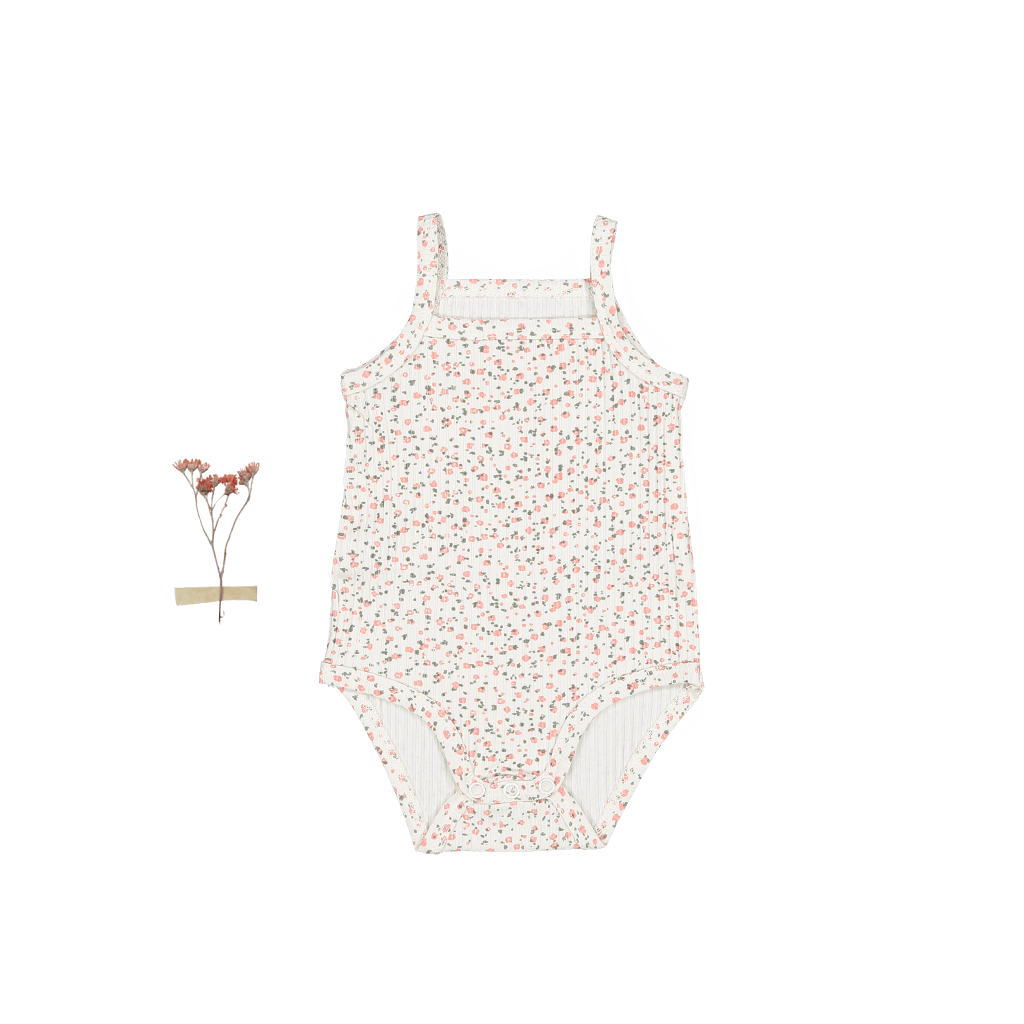 The Printed Tank Onesie - Pearl Bud Tank Onesie Lovely Littles