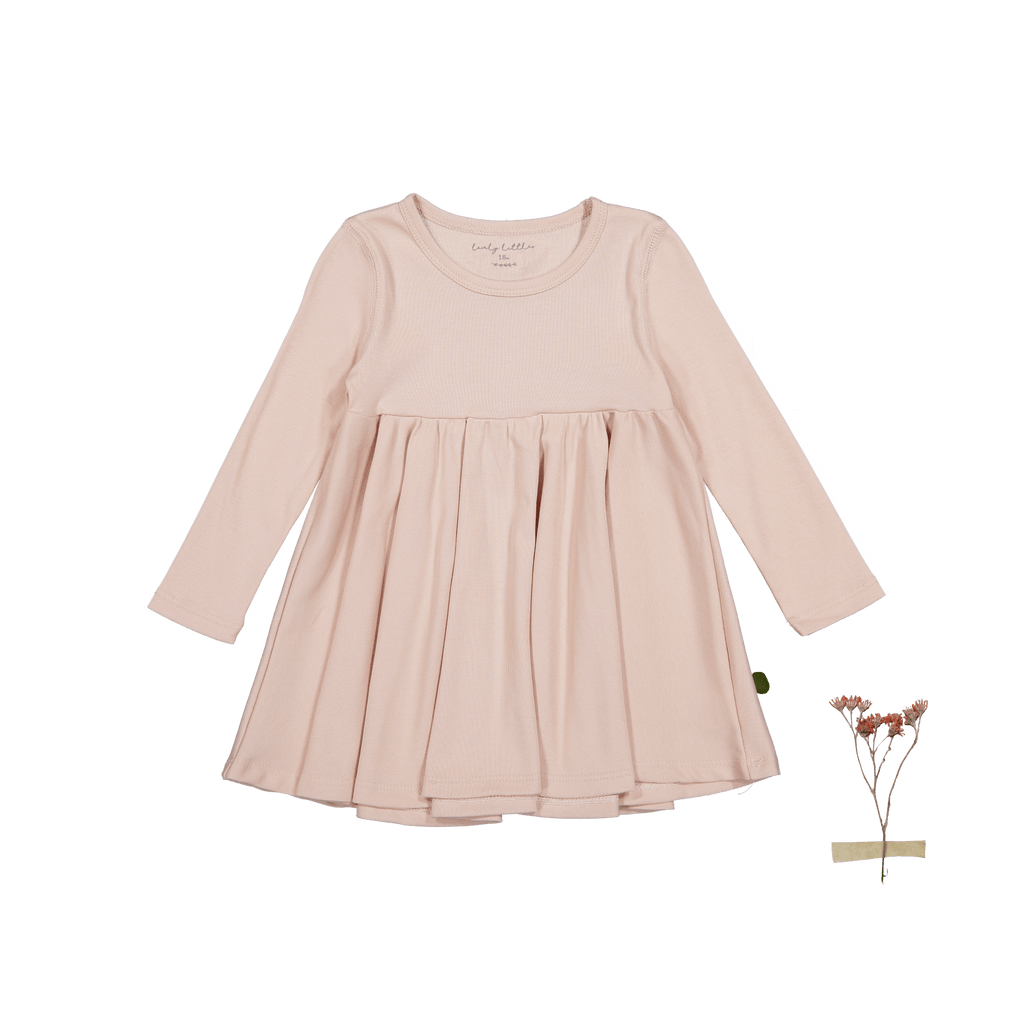 The Long Sleeve Dress - Blush Long Sleeve Dress Lovely Littles