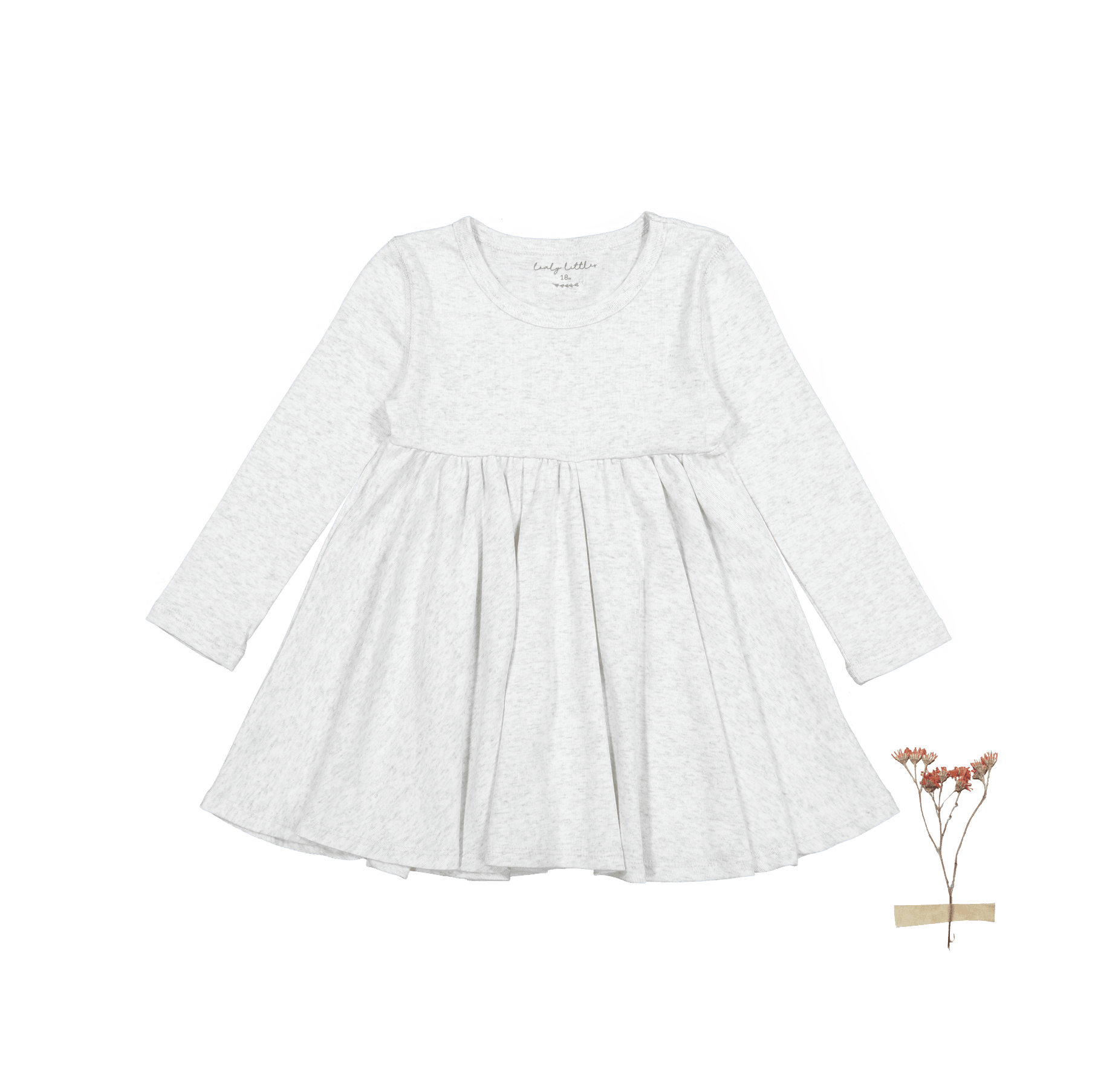 The Long Sleeve Dress - Oatmeal Long Sleeve Dress Lovely Littles