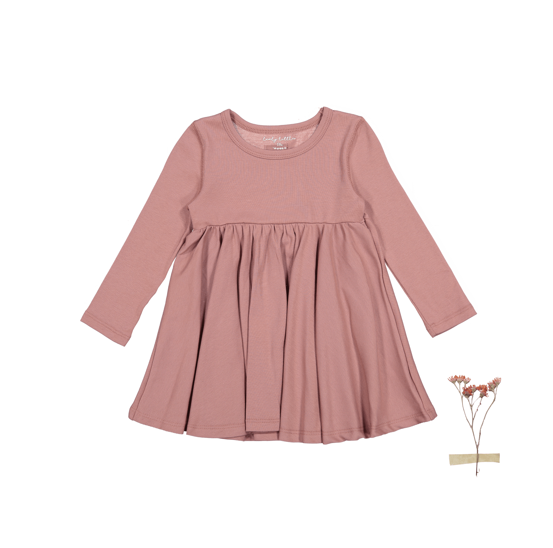 The Long Sleeve Dress - Rosewood Long Sleeve Dress Lovely Littles
