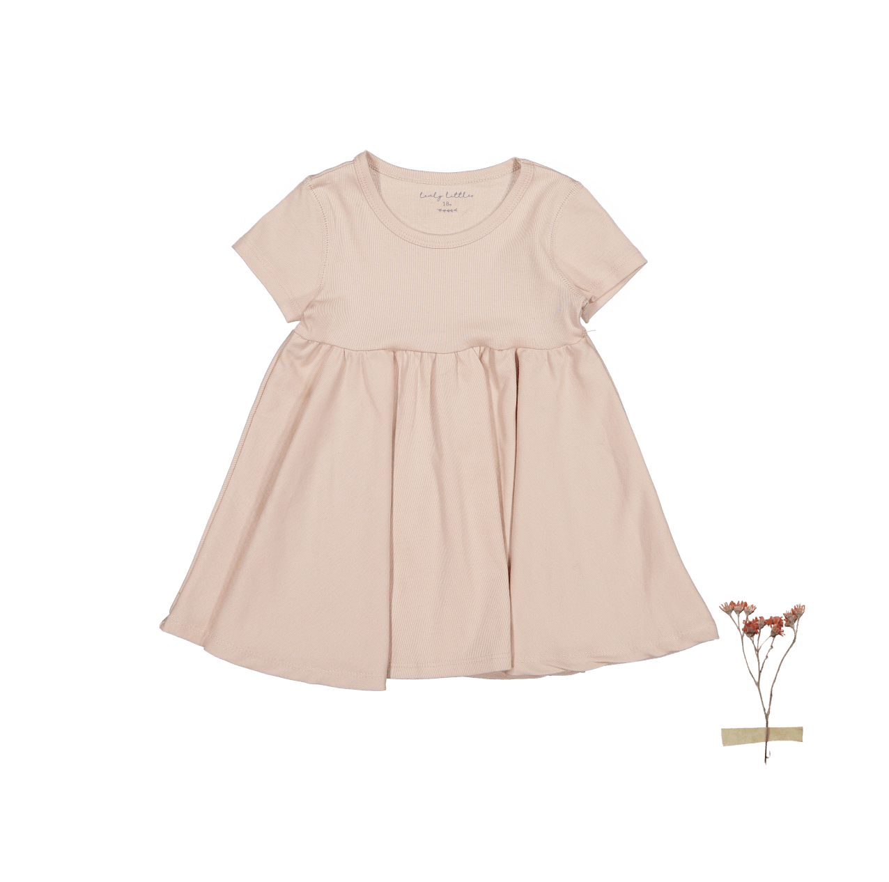 The Short Sleeve Dress - Blush Short Sleeve Dress Lovely Littles