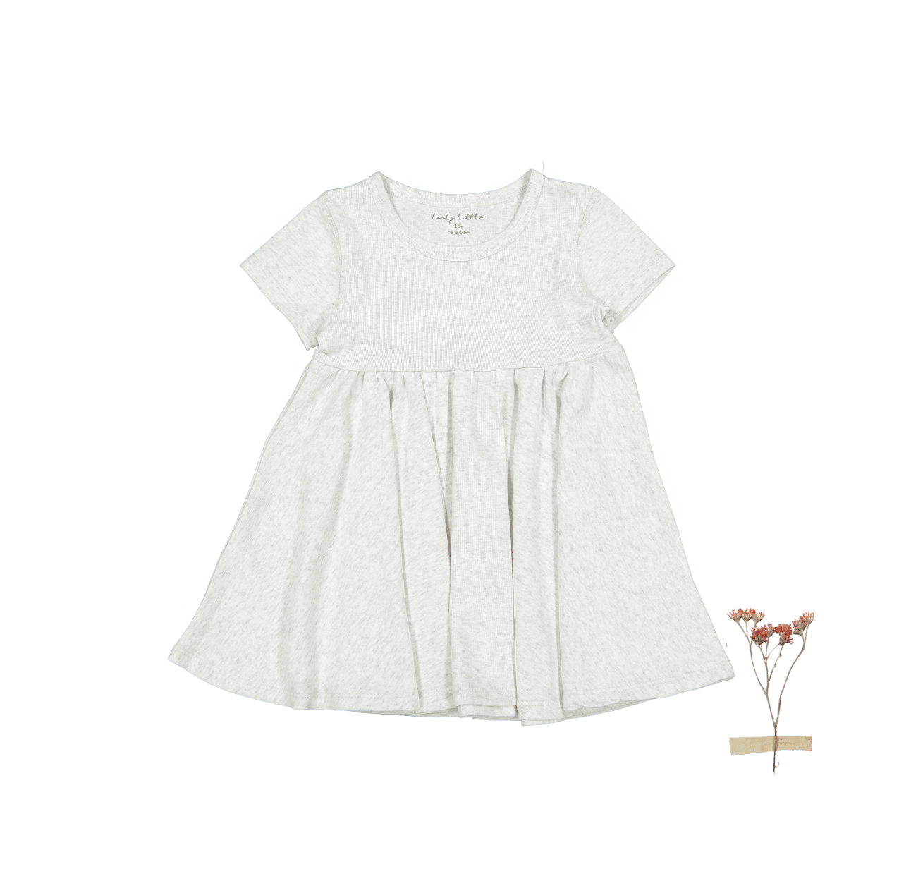 The Short Sleeve Dress - Oatmeal Short Sleeve Dress Lovely Littles