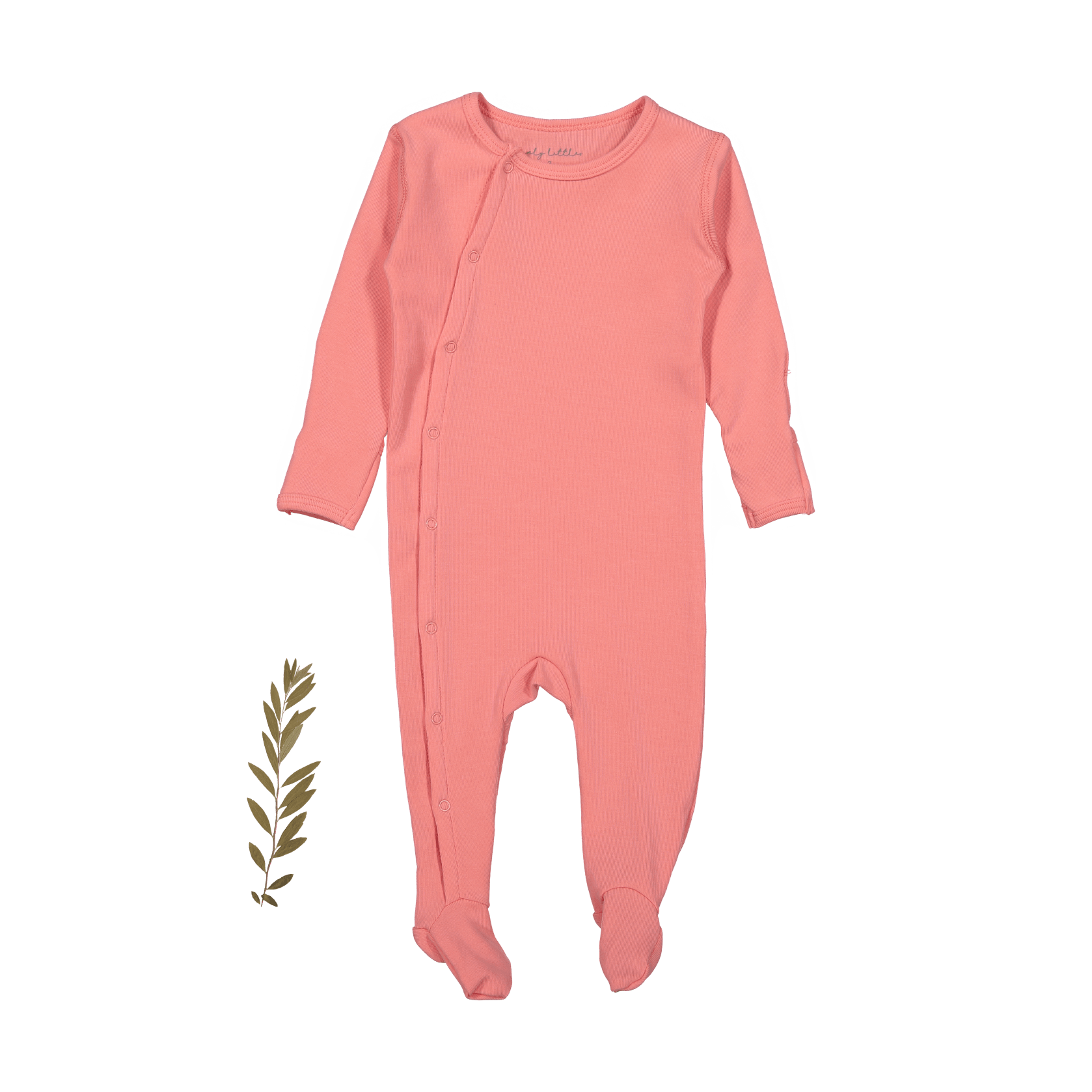 The Snap Romper - Coral Front Snap Romper Lovely Littles