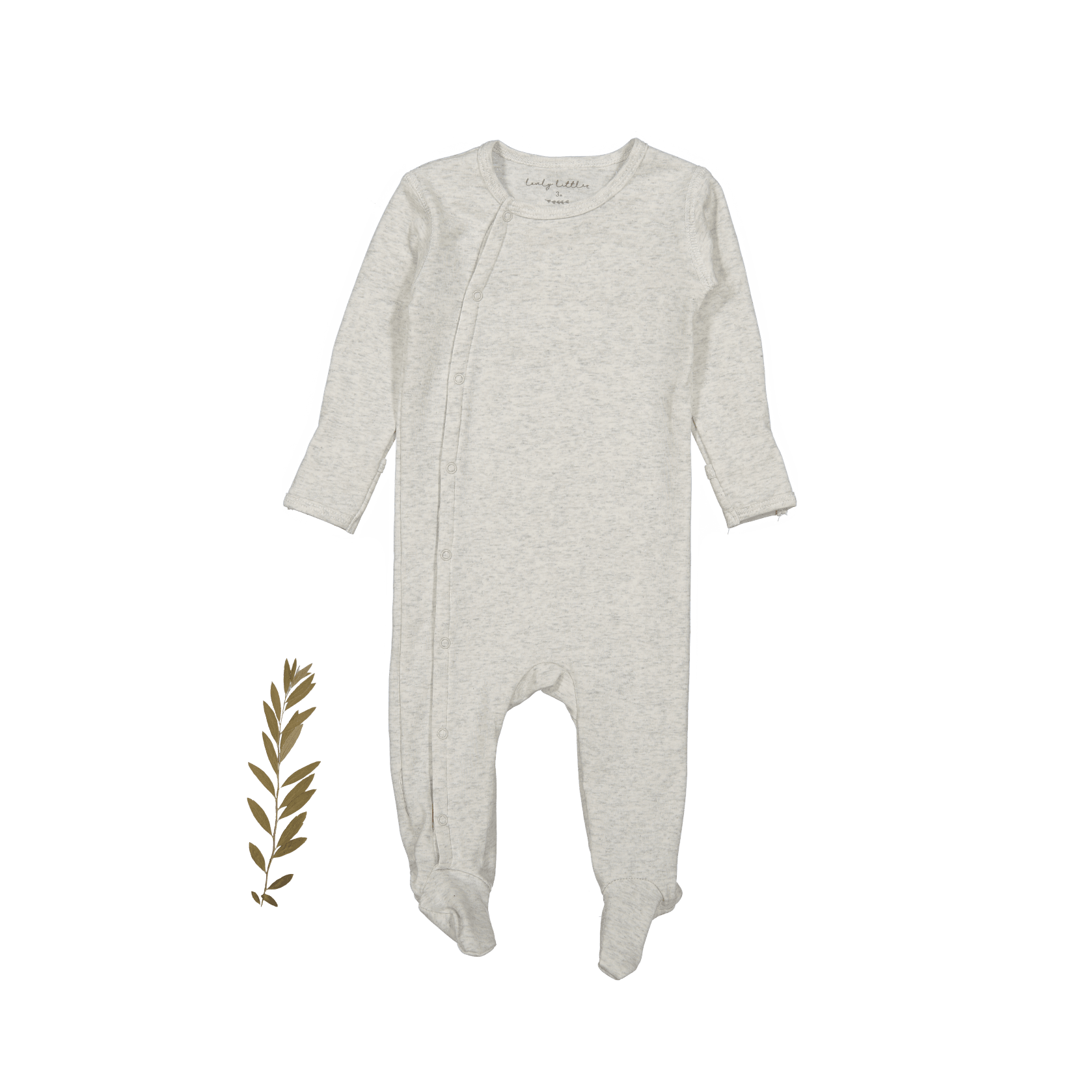 The Snap Romper - Oatmeal Front Snap Romper Lovely Littles