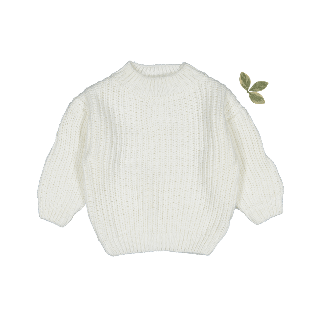 The Chunky Knit Sweater - White Knit Sweater Lovely Littles