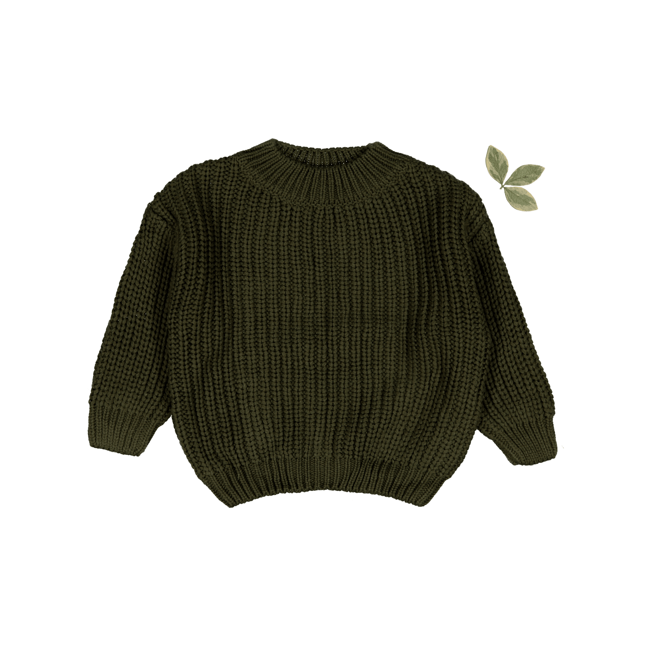 The Chunky Knit Sweater - Moss Knit Sweater Lovely Littles