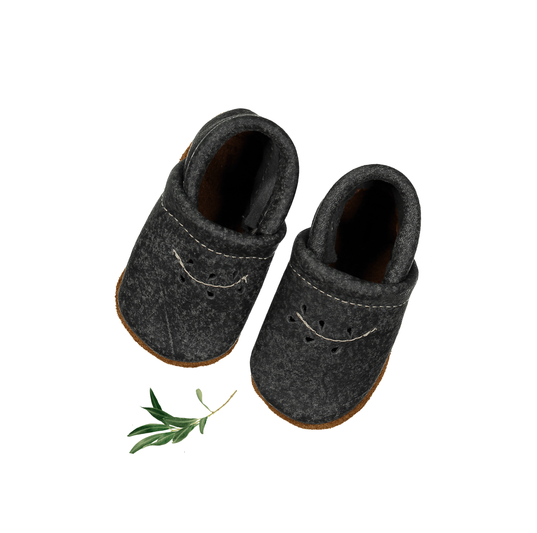 The Leather Mocc - Black Shoes Lovely Littles