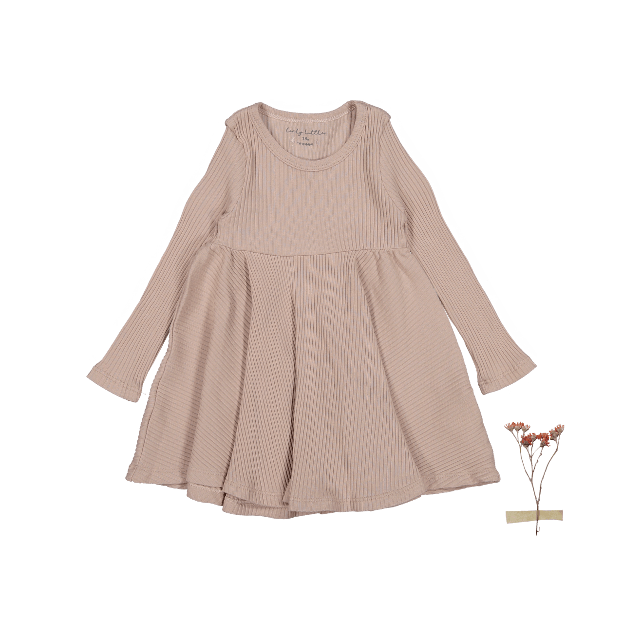 The Long Sleeve Dress - Mauve Long Sleeve Dress Lovely Littles