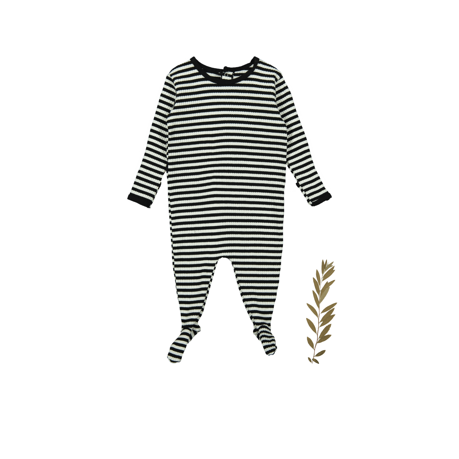 The Printed Romper - Stripe Back Snap Romper Lovely Littles