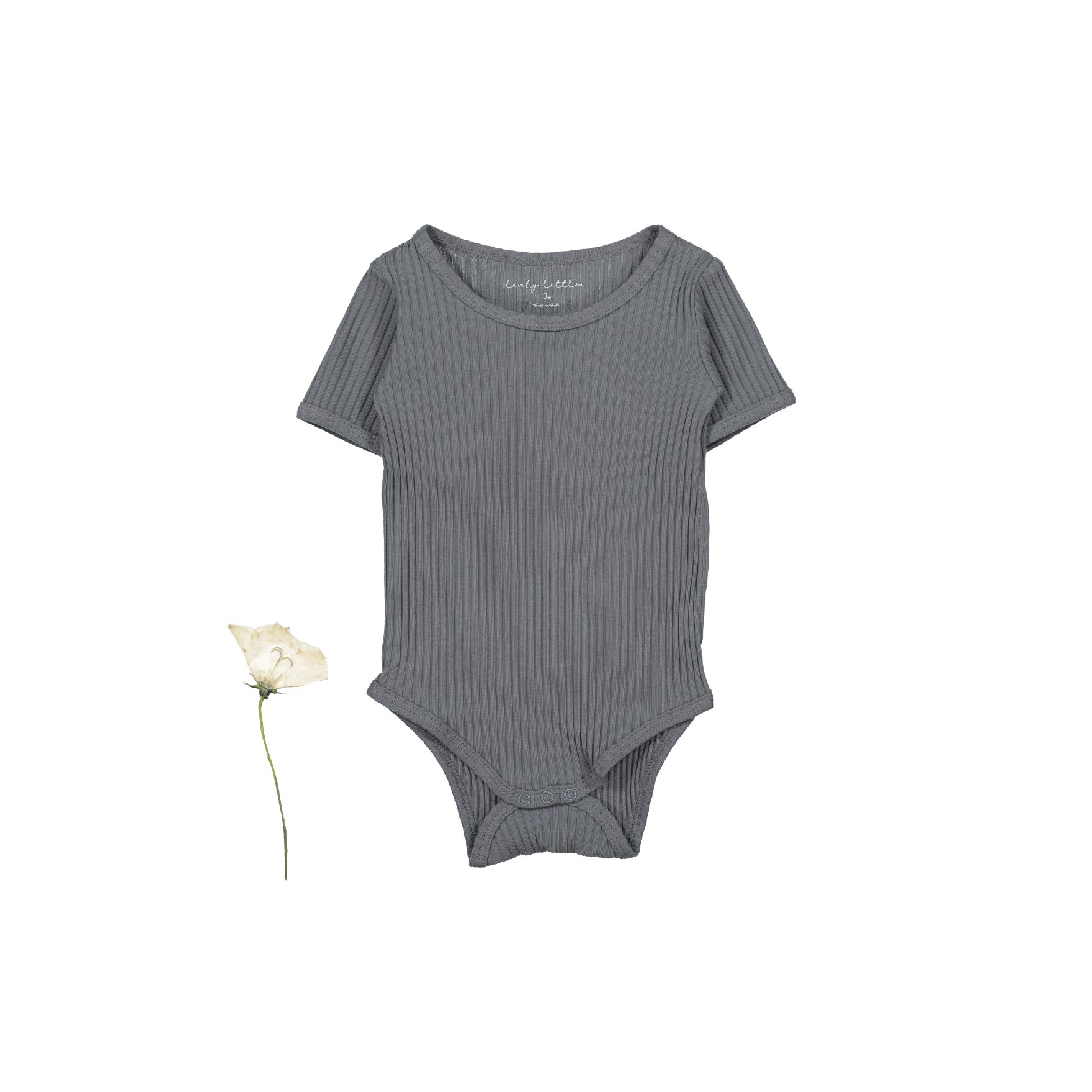 The Short Sleeve Onesie - Slate Short Sleeve Onesie Lovely Littles