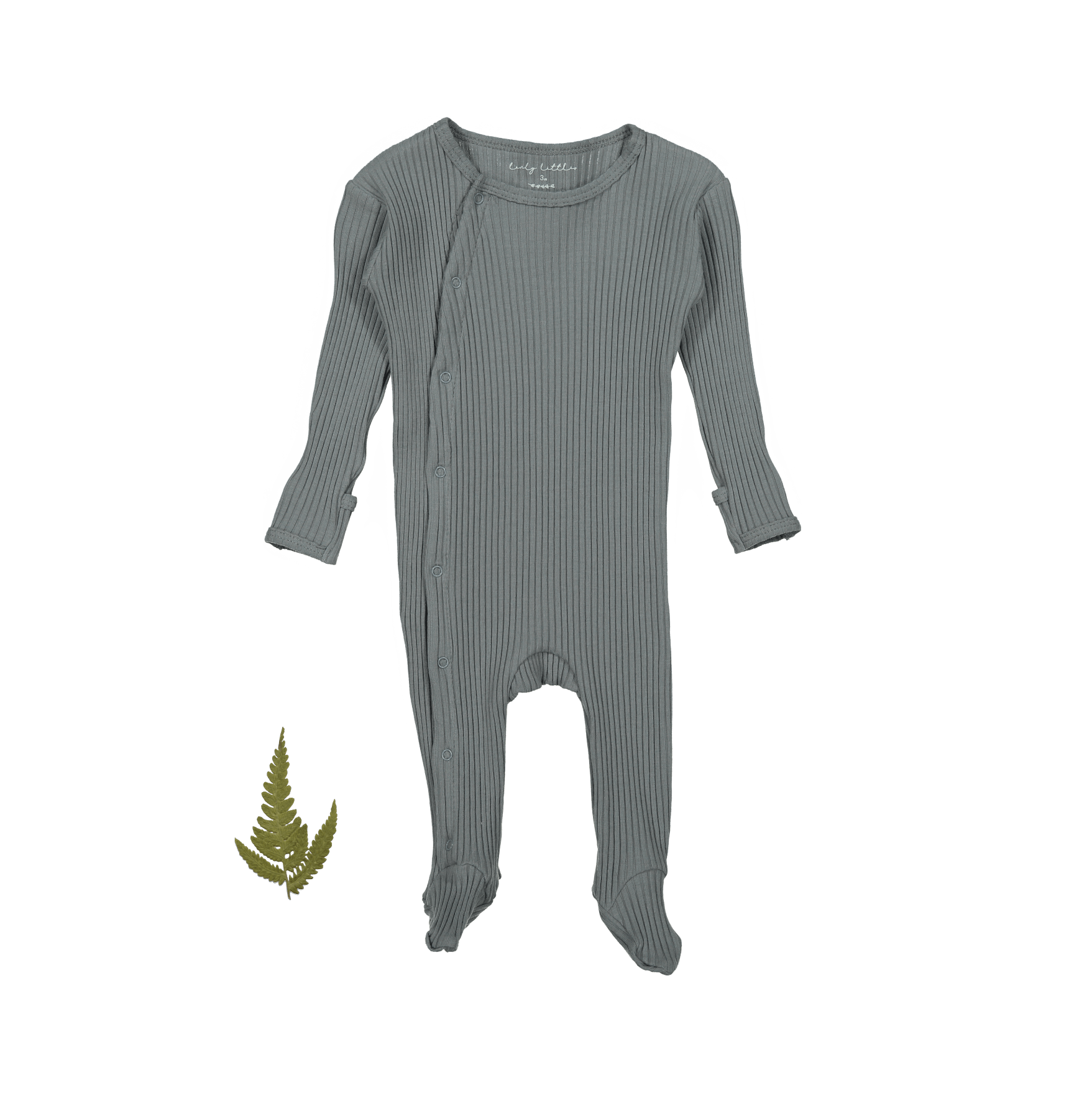 The Snap Romper - Slate Front Snap Romper Lovely Littles