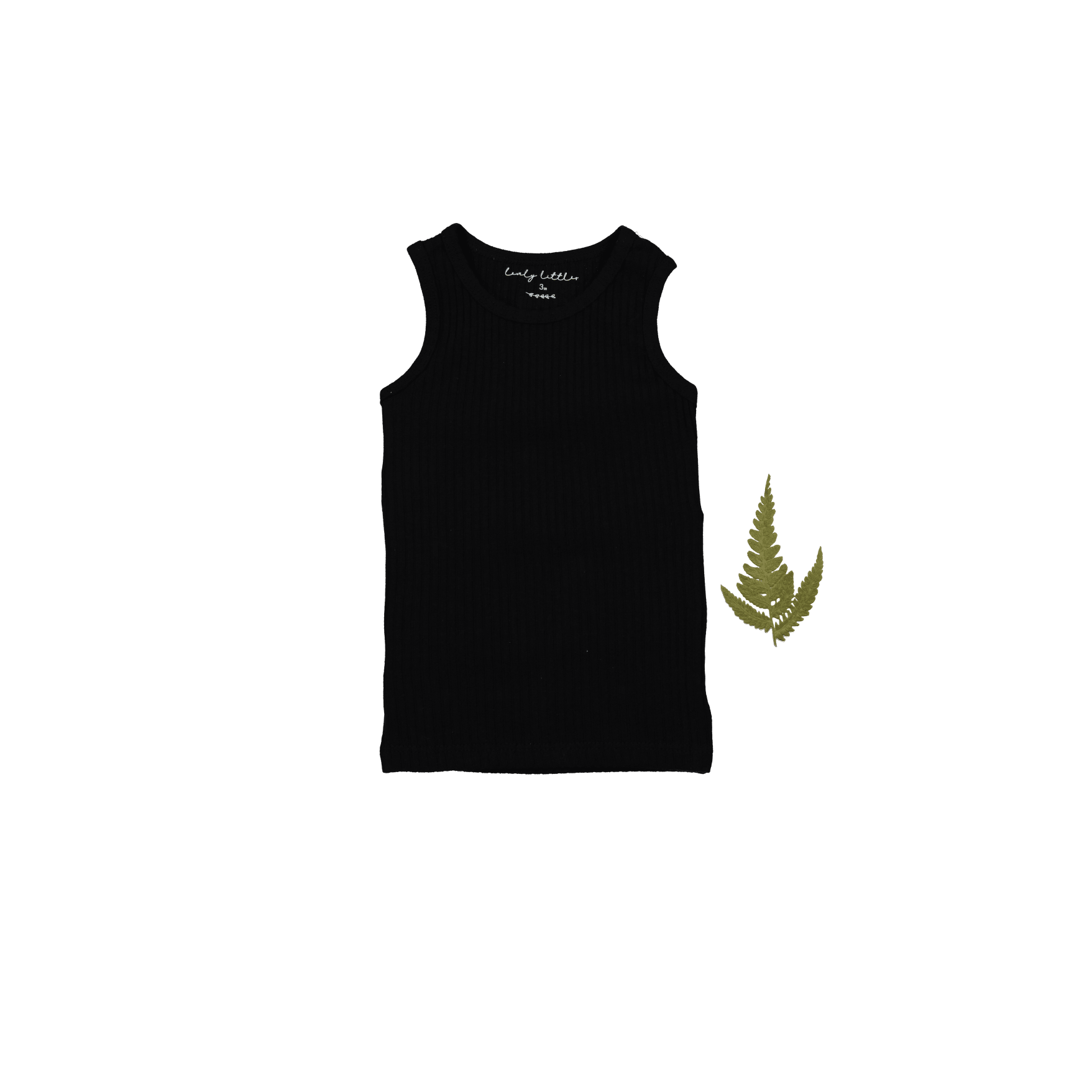 The Tank - Black Ribbed Tank Lovely Littles