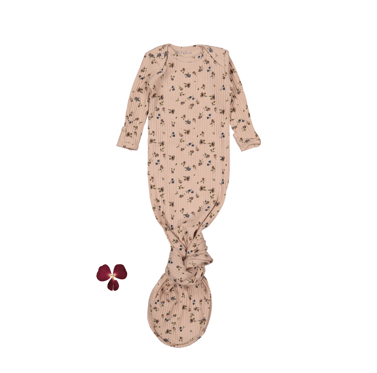 The Printed Baby Gown - Floral Blush Baby Gown Lovely Littles