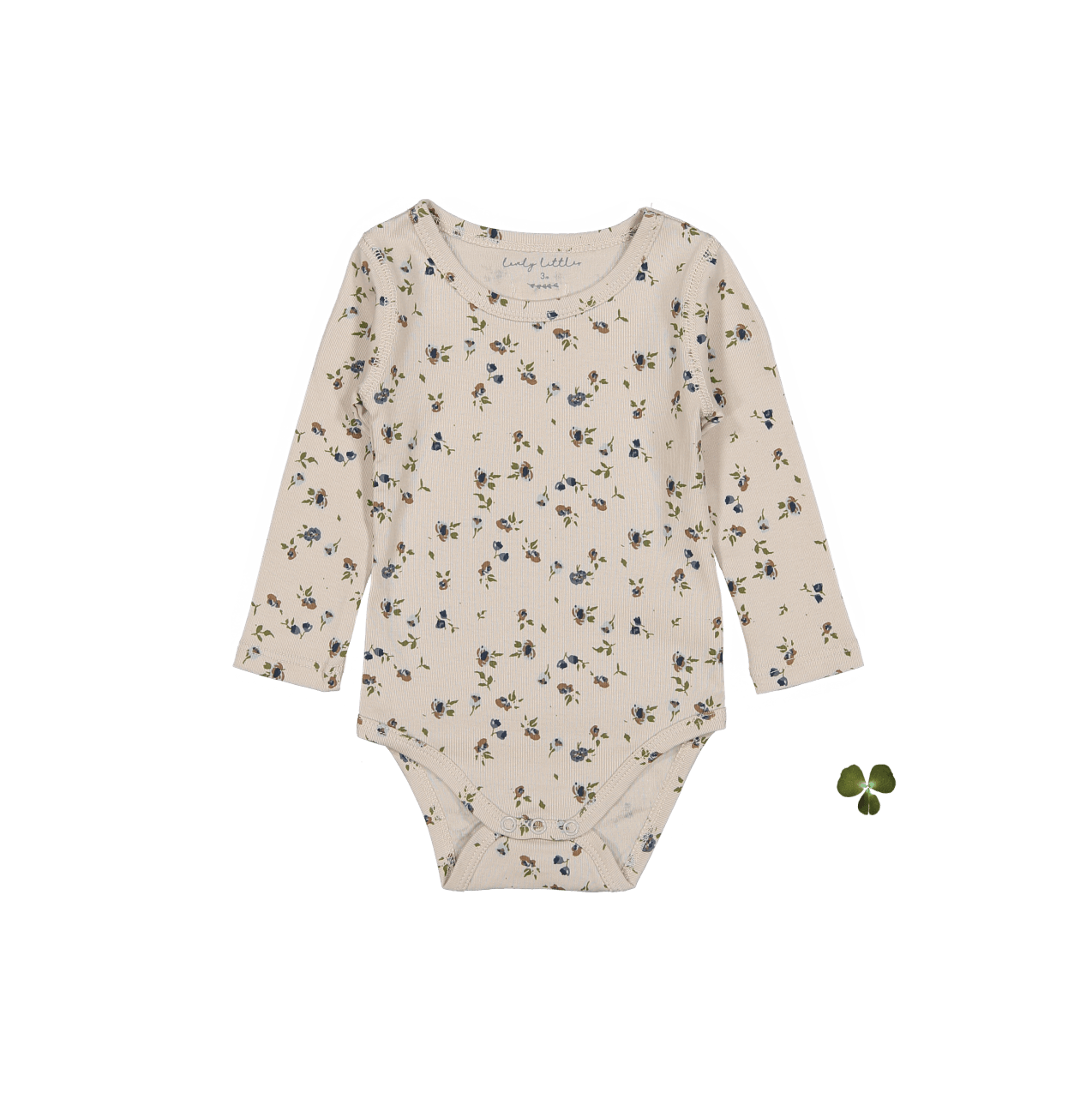 The Printed Long Sleeve Onesie - Floral Sand Long Sleeve Onesie Lovely Littles