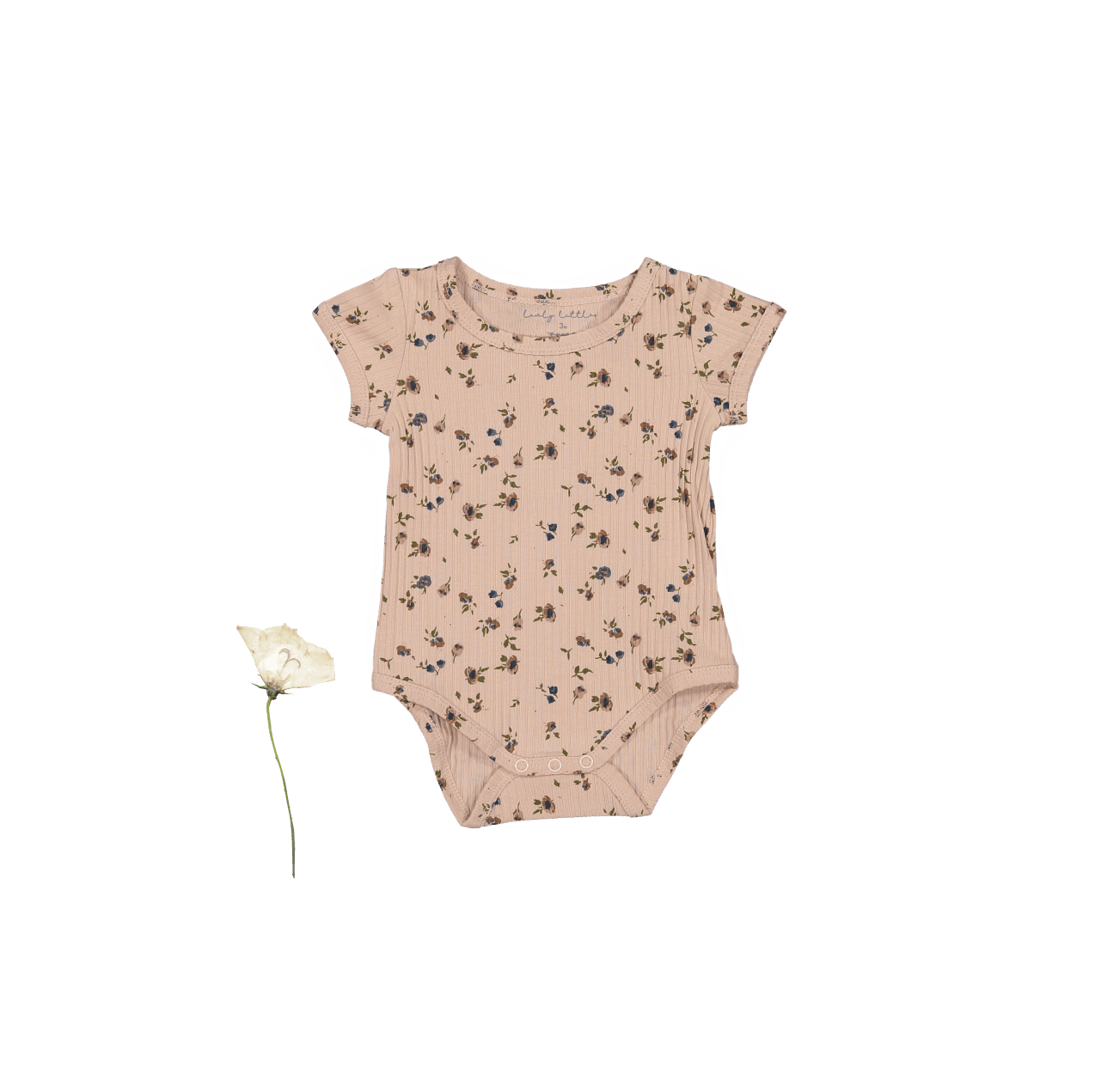 The Printed Short Sleeve Onesies - Floral Blush Short Sleeve Onesie Lovely Littles