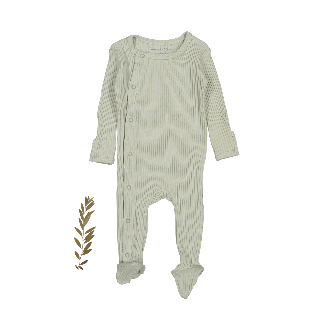 The Snap Romper - Mist Front Snap Romper Lovely Littles