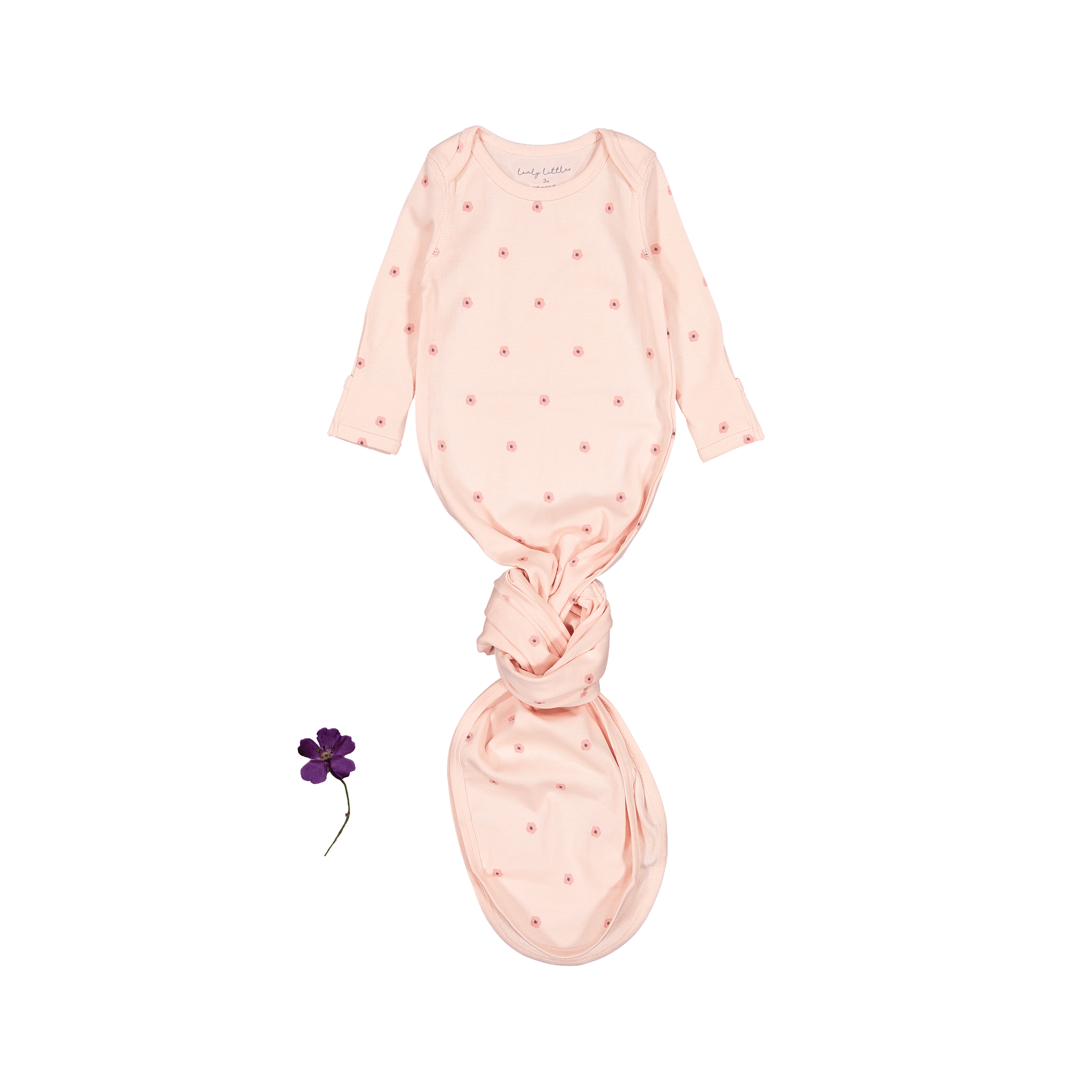 The Printed Baby Gown - Rose Flower Baby Gown Lovely Littles